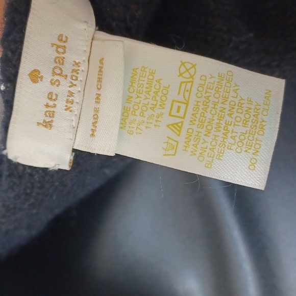 Kate Spade Black sequin infinity scarf, Alpaca, Wool Blend - Picture 3 of 3